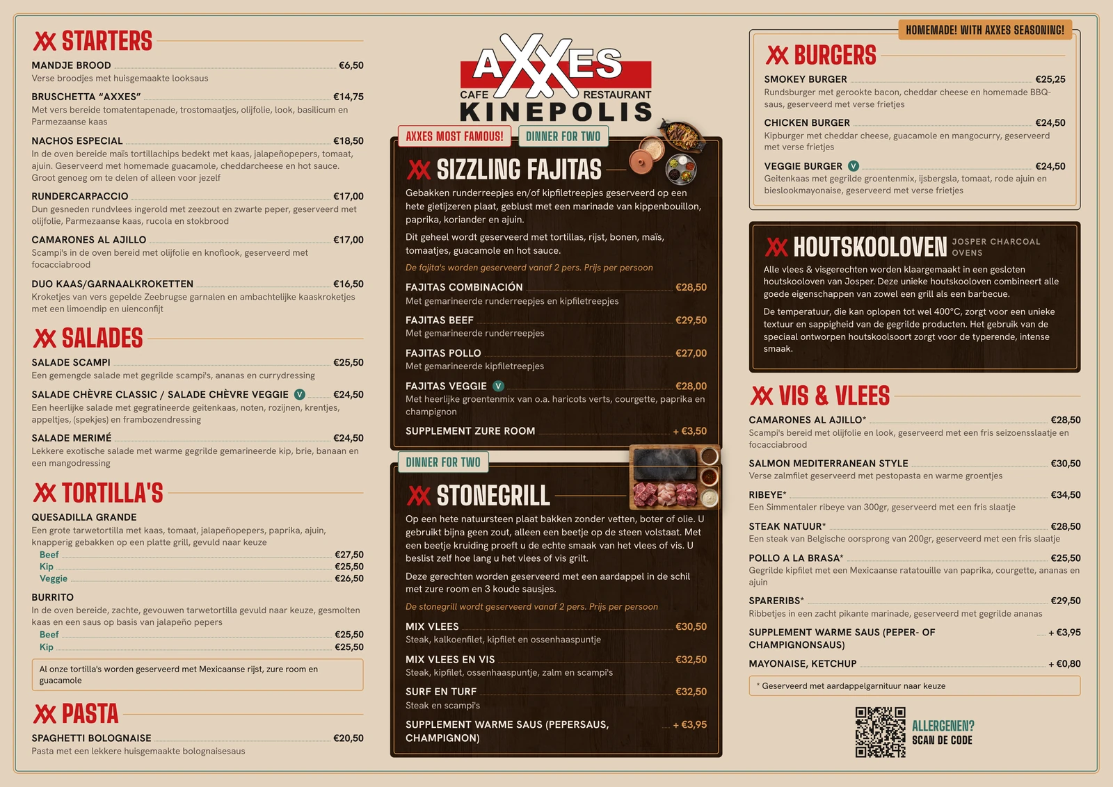 Placemat op lichtbruin kraftpapier